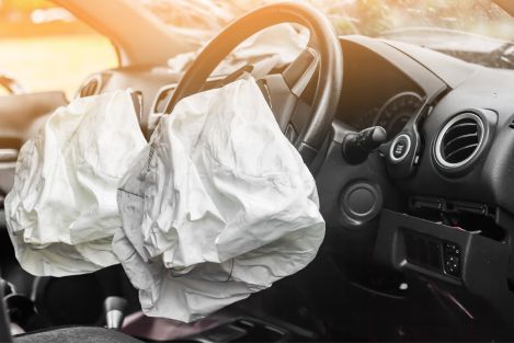 car airbags deployed after single car accident