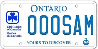 Ontario Personalized Licence Plates