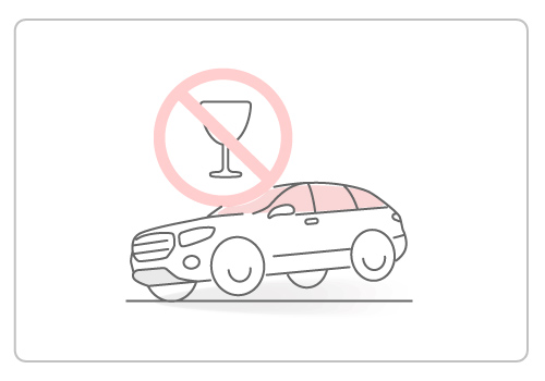 illustration of car keys and wine glass