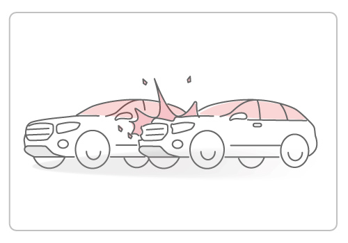 sideswipe car accident illustration