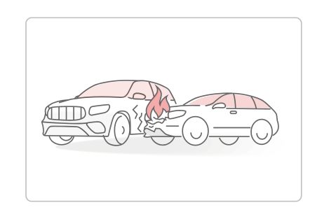 illustration of a t-bone car accident 